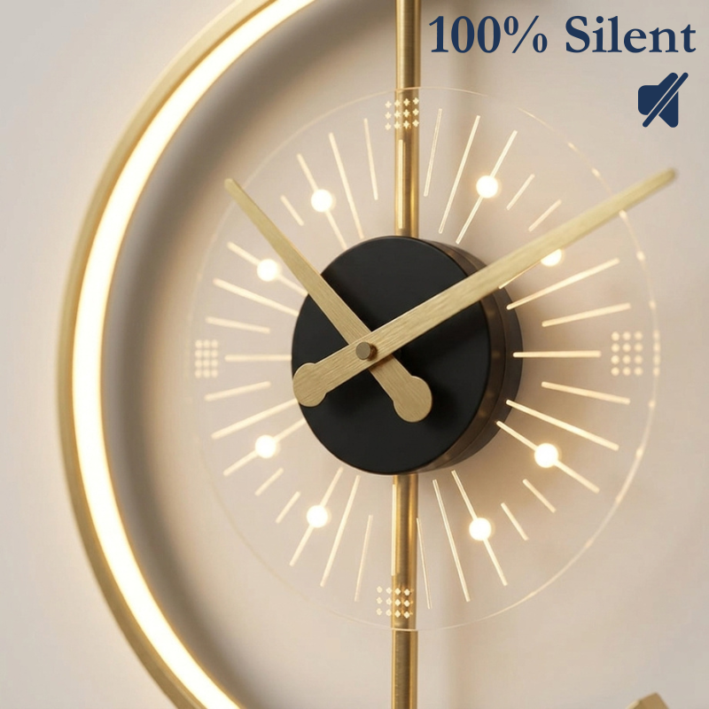 Modern Nordic LED Clock Wall Lamp