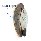 Modern Wall Clock Design For Living Room LED Backlit Moon