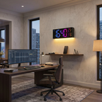 Large Digital Wall Clock - LED Display with Remote