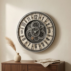 Large Retro Industrial Roman Wall Clock