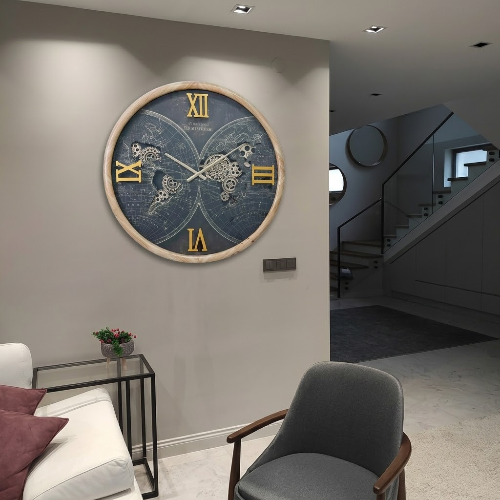 Vintage Large Wall Clock - Nordic Aesthetism