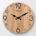 Modern Wood Grain Texture Wooden Wall Clock