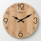 Modern Wood Grain Texture Wooden Wall Clock