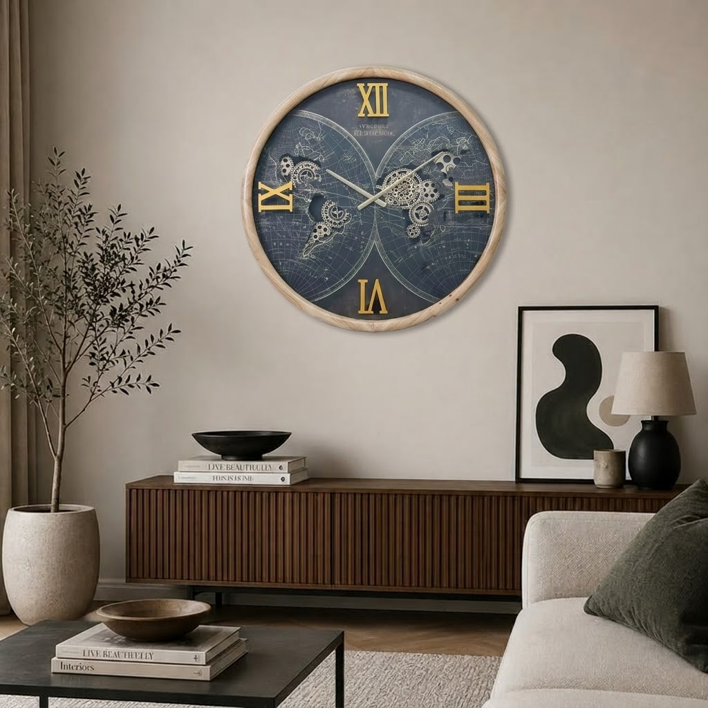 Vintage Large Wall Clock - Nordic Aesthetism