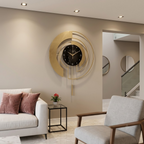 Luxury Large Metal Wall Clock - Gold Edition