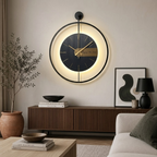 Metal Art Design Wall Clocks - LED Light