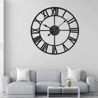 Large Retro Metal Wall Clock