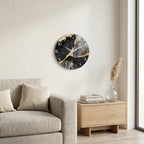 Modern Tempered Glass Marble Wall Clock