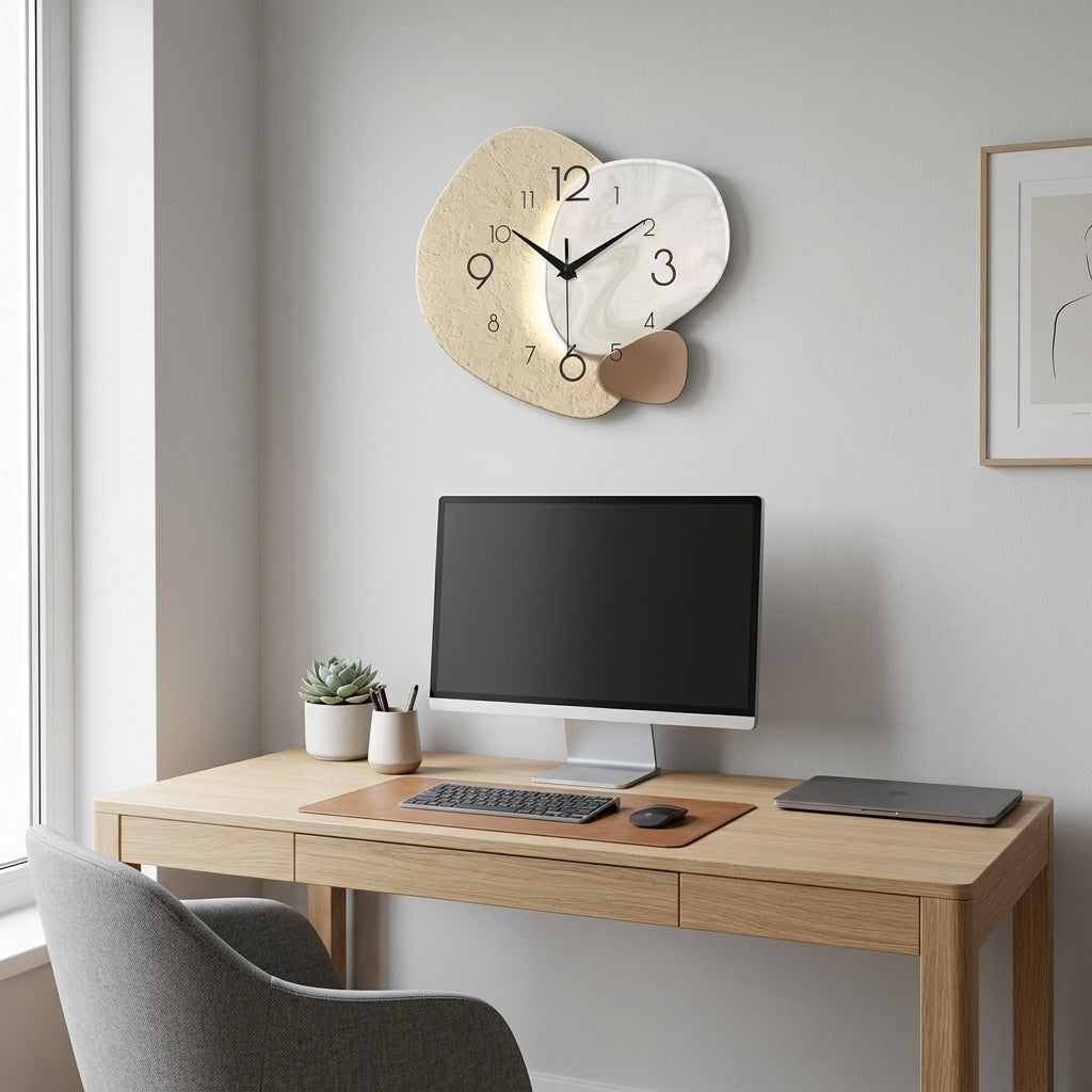 Modern Clock For Living Room Wall Scandinavian Design Silent