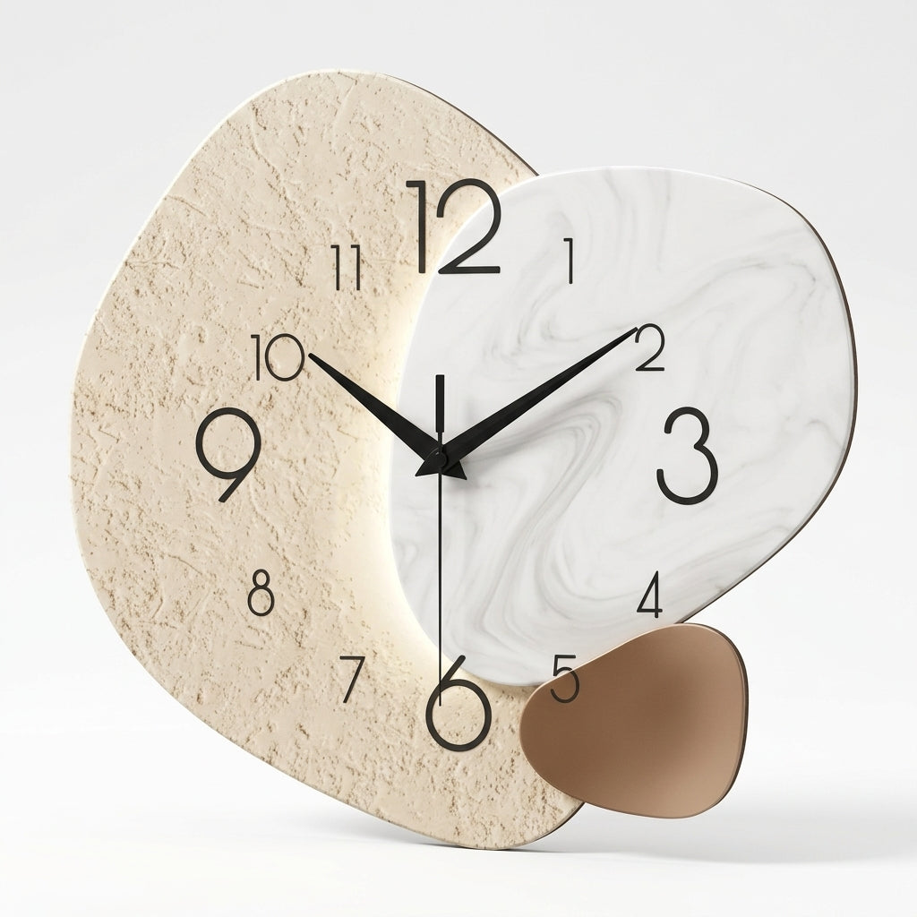 Modern Clock For Living Room Wall Scandinavian Design Silent