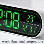 Large Digital Wall Clock LED Oval