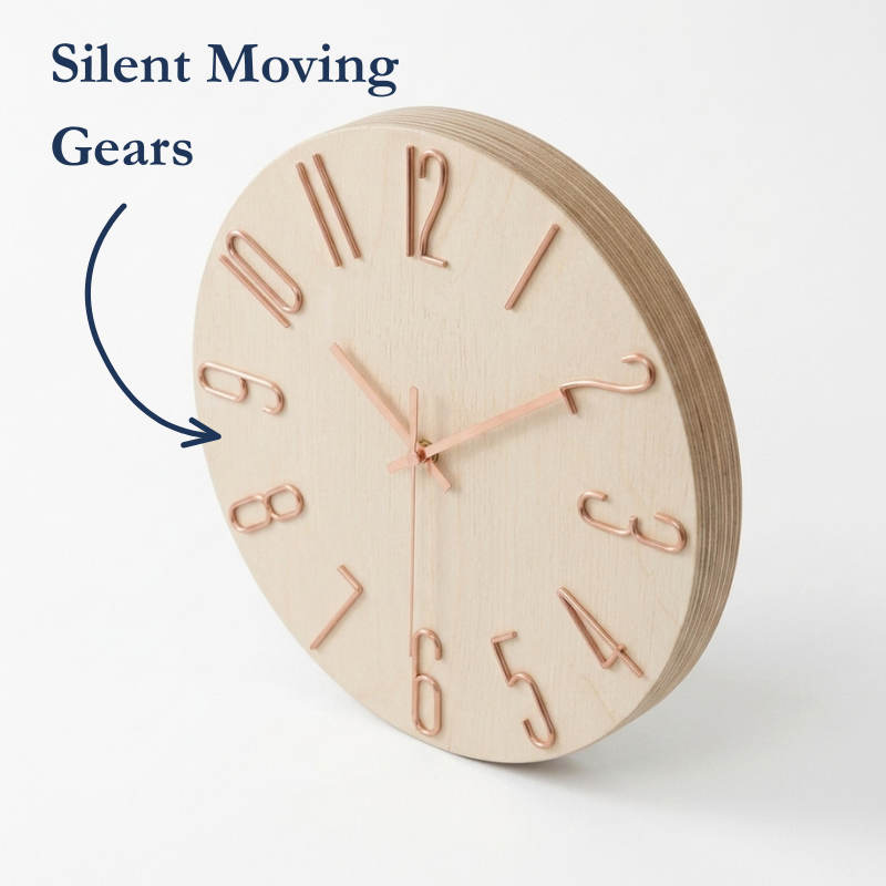 Wall Clock Modern Round Silent