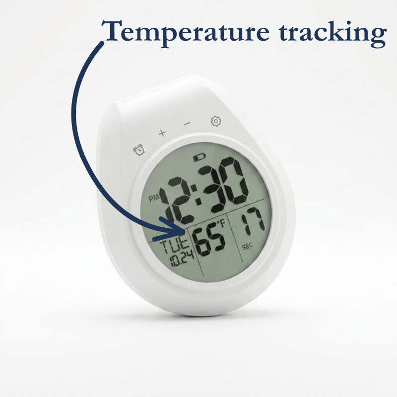 Clock Wall Kitchen Digital Anti Fog Waterproof