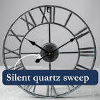 Large Retro Metal Wall Clock