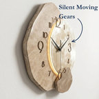 Modern Clock For Living Room Wall Moon Design Silent