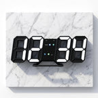 Modern 3D LED Digital Wall Clock – Adjustable Night Glow & Dimmer