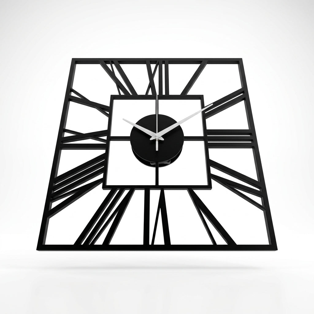 Silent Wall Clock with Roman Numerals