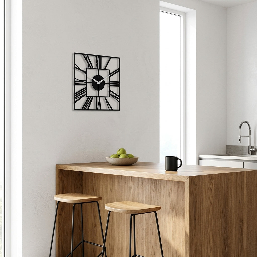 Silent Wall Clock with Roman Numerals