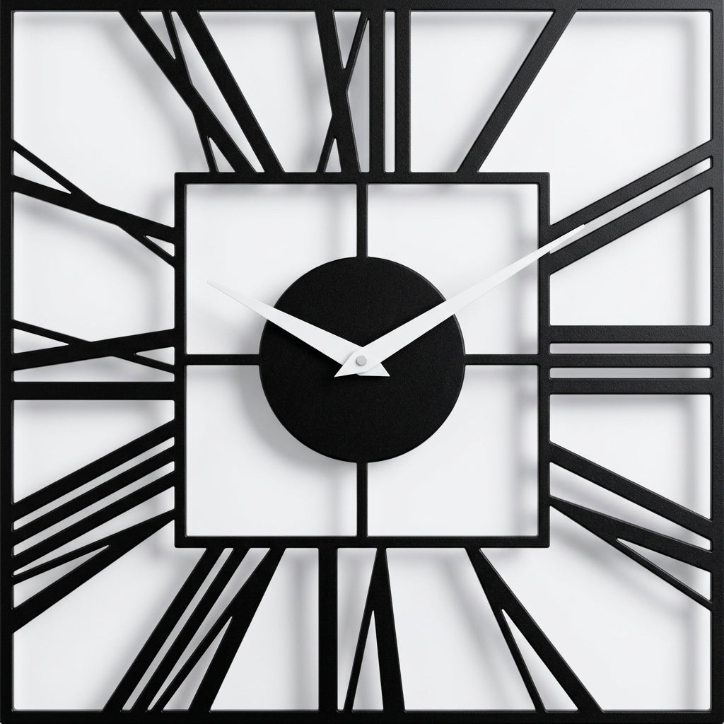Silent Wall Clock with Roman Numerals