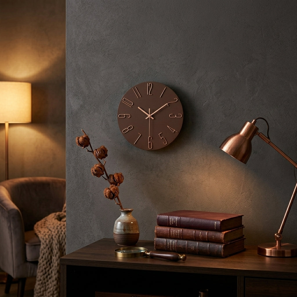 Modern Round 3D Number Wall Clock