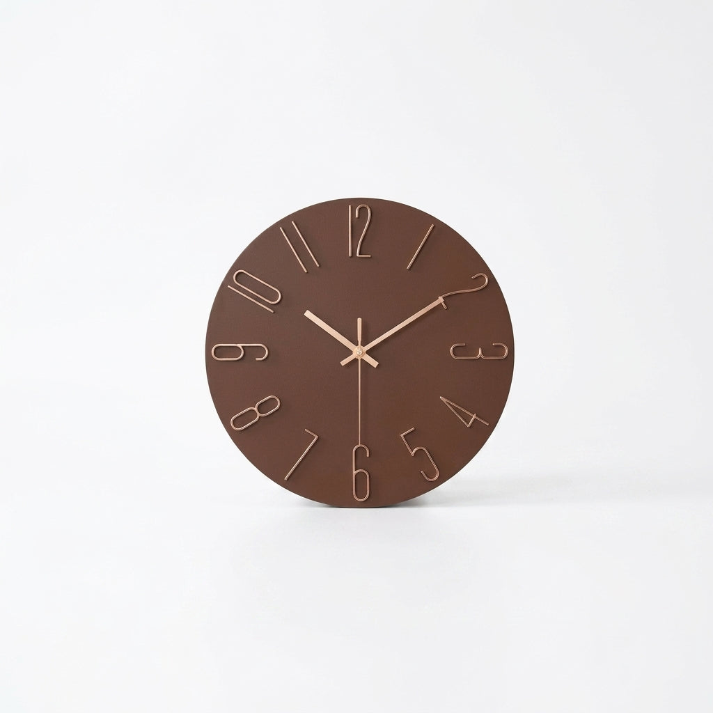 Modern Round 3D Number Wall Clock