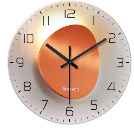 Modern Light Luxury Glass & Crystal Wall Clock