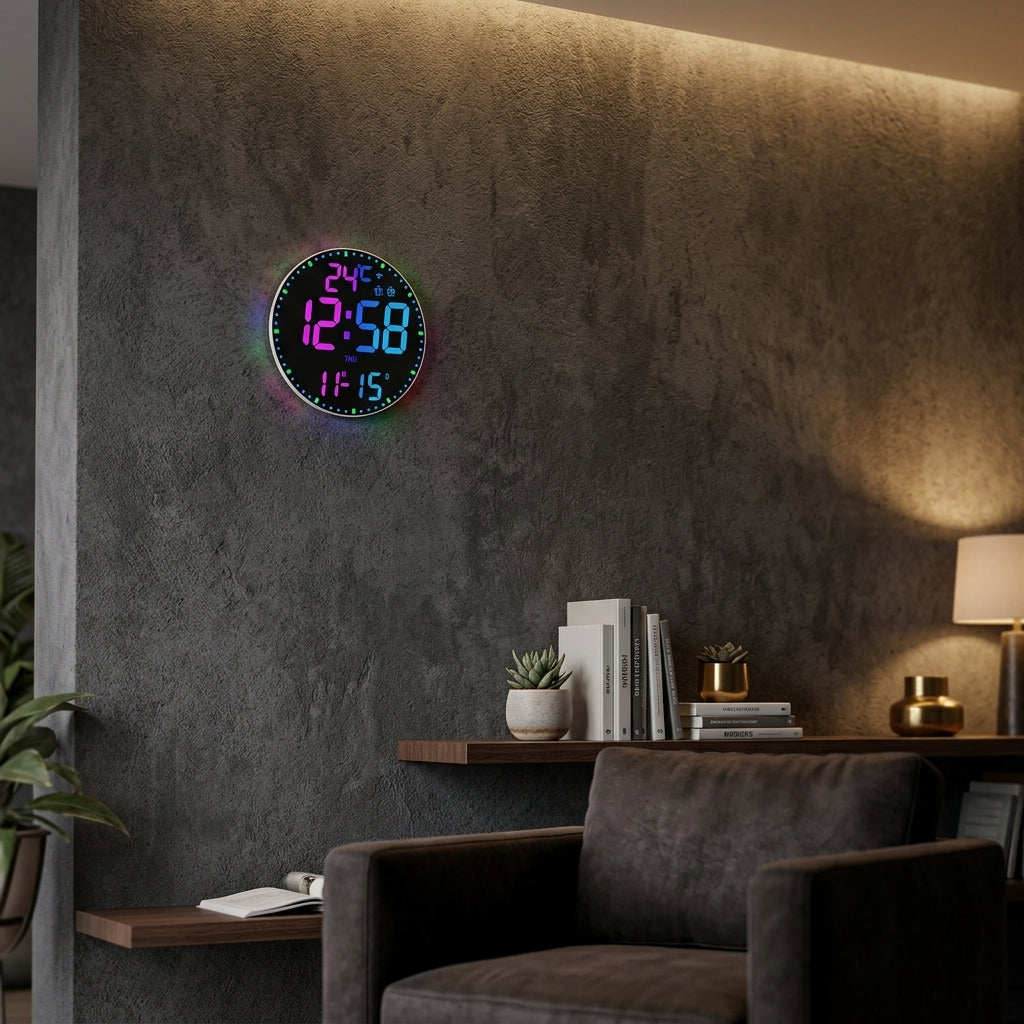 LED Digital Wall Clocks - Intelligent Wifi App Control