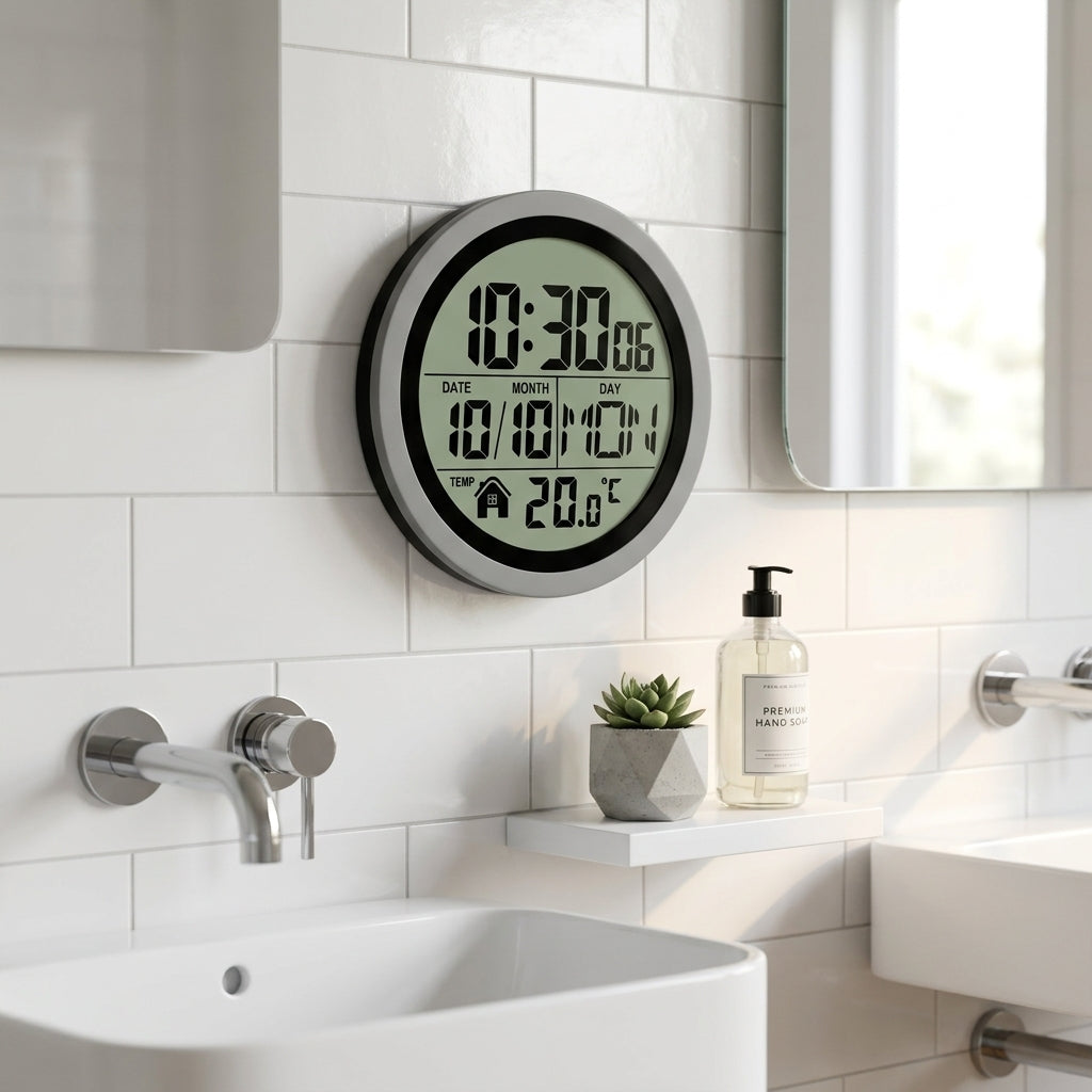 Digital Shower Clock - Waterproof