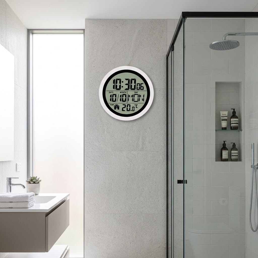 Digital Shower Clock - Waterproof