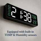 LED Electronic Wall – USB Powered with Temperature, Humidity & Auto Dimmer