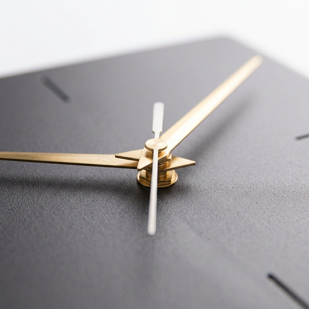 Modern Square Smart Metal Wall Clock - Black Wall Clock