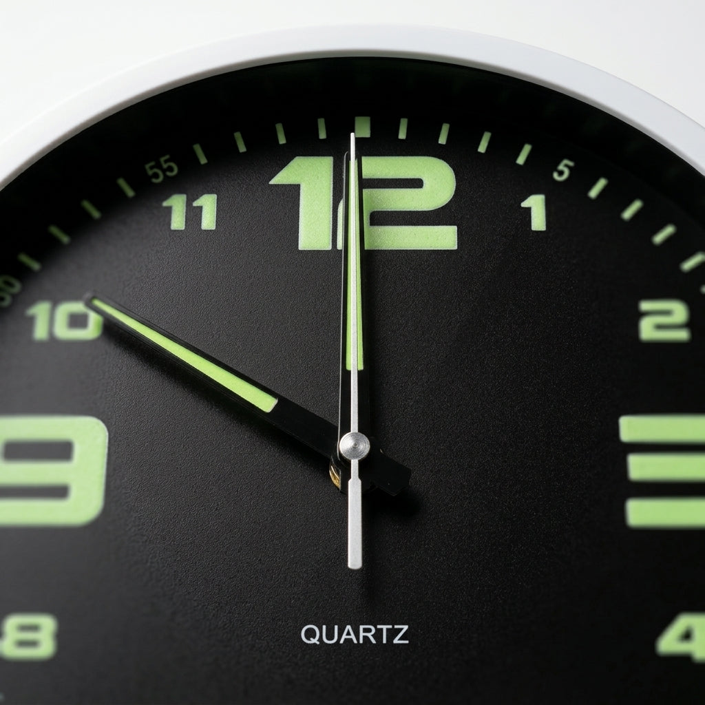 Luminous Silent Wall Clock – 20cm