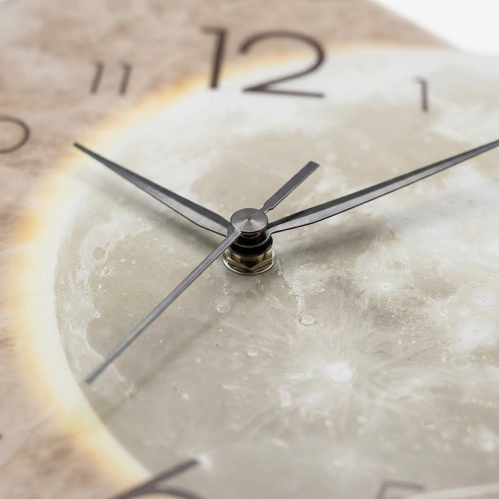 Modern Clock For Living Room Wall Moon Design Silent