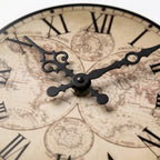 Vintage Nautical Ship Compass Wooden Wall Clock – Silent Quartz