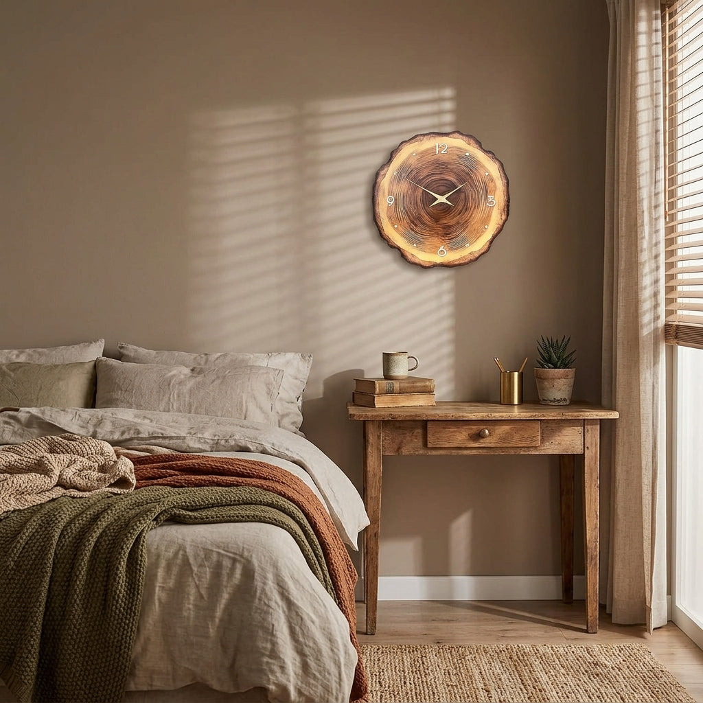 Silent Quartz Wooden Wall Clock