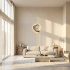 Modern Wall Clock Design For Living Room LED Backlit Moon