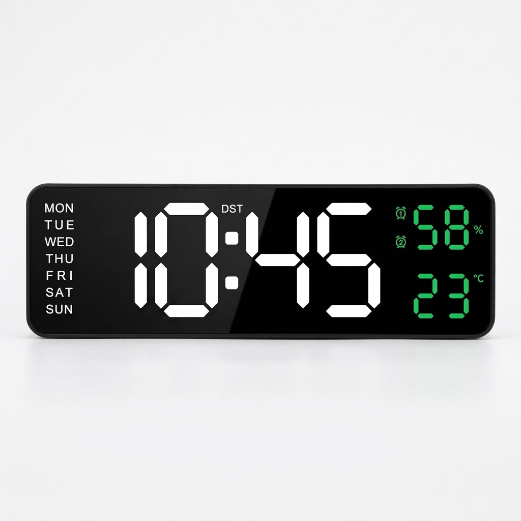 LED Electronic Wall – USB Powered with Temperature, Humidity & Auto Dimmer