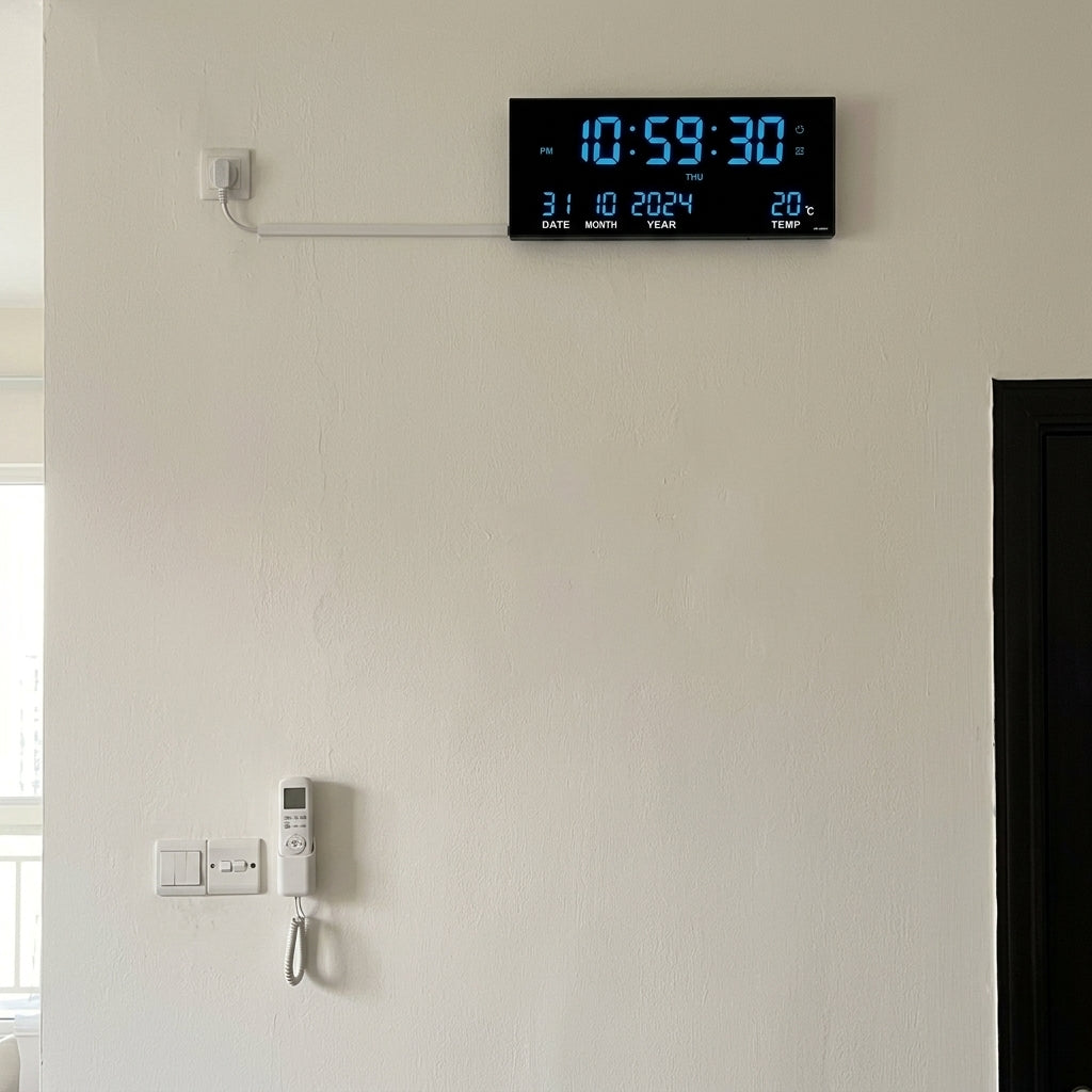 Large LED Digital Wall Clock