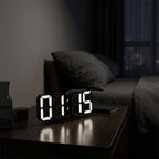 Modern 3D LED Digital Wall Clock – Adjustable Night Glow & Dimmer