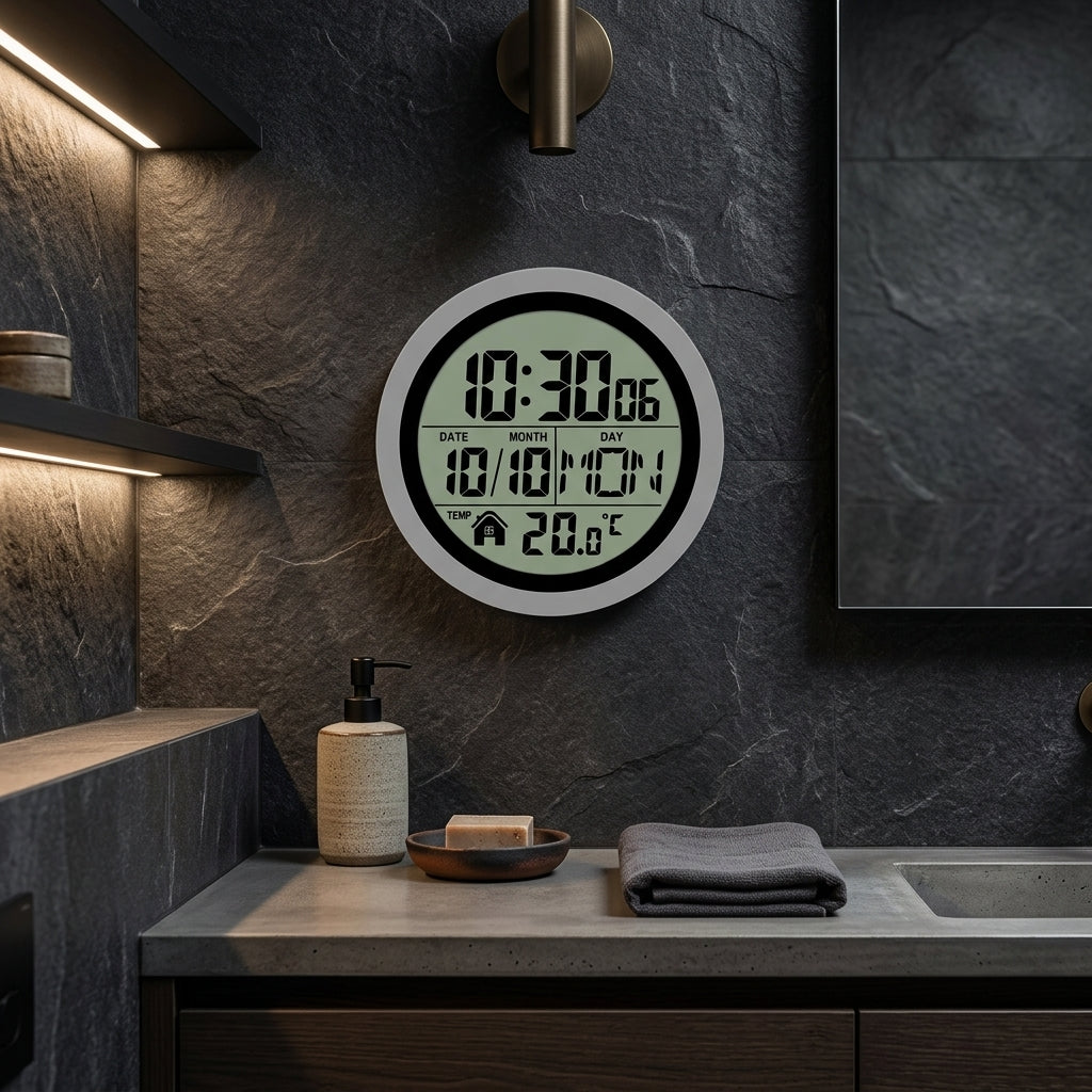 Digital Shower Clock - Waterproof