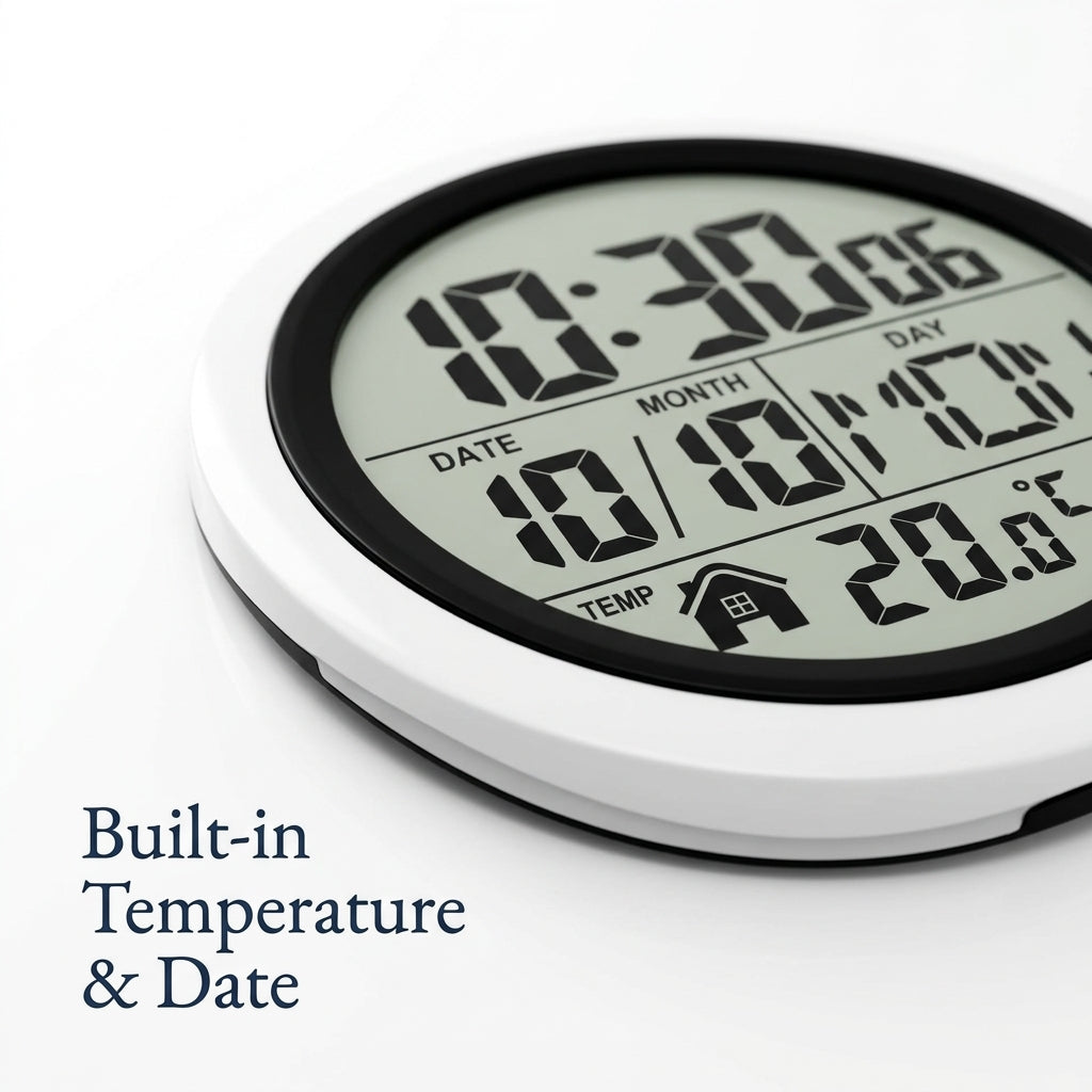 Electronic Shower Wall Clock - Waterproof