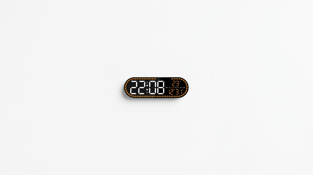Large Electronic Wall Clock - Temperature and Date