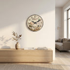 European Retro Coffee Cup Wooden Wall Clock