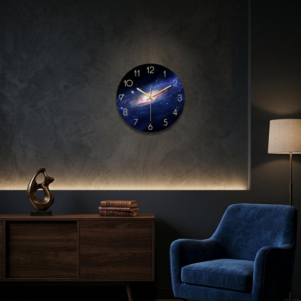 Starry Sky Wall Clock – Modern Wall Clock, Silent Quartz