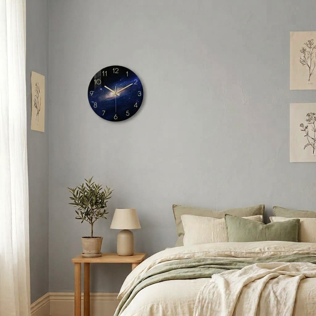 Starry Sky Wall Clock – Modern Wall Clock, Silent Quartz