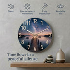 Sunset Wooden Wall Clock For Living Room