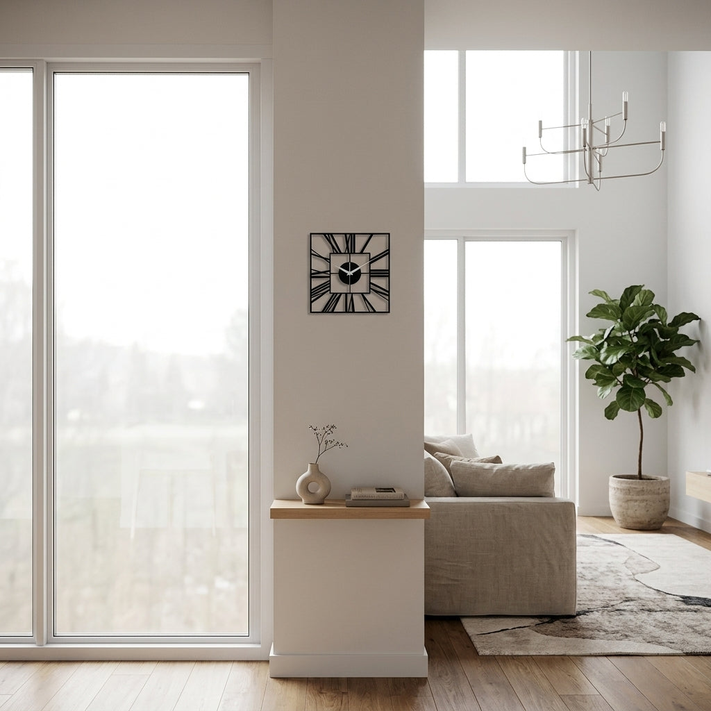 Silent Wall Clock with Roman Numerals