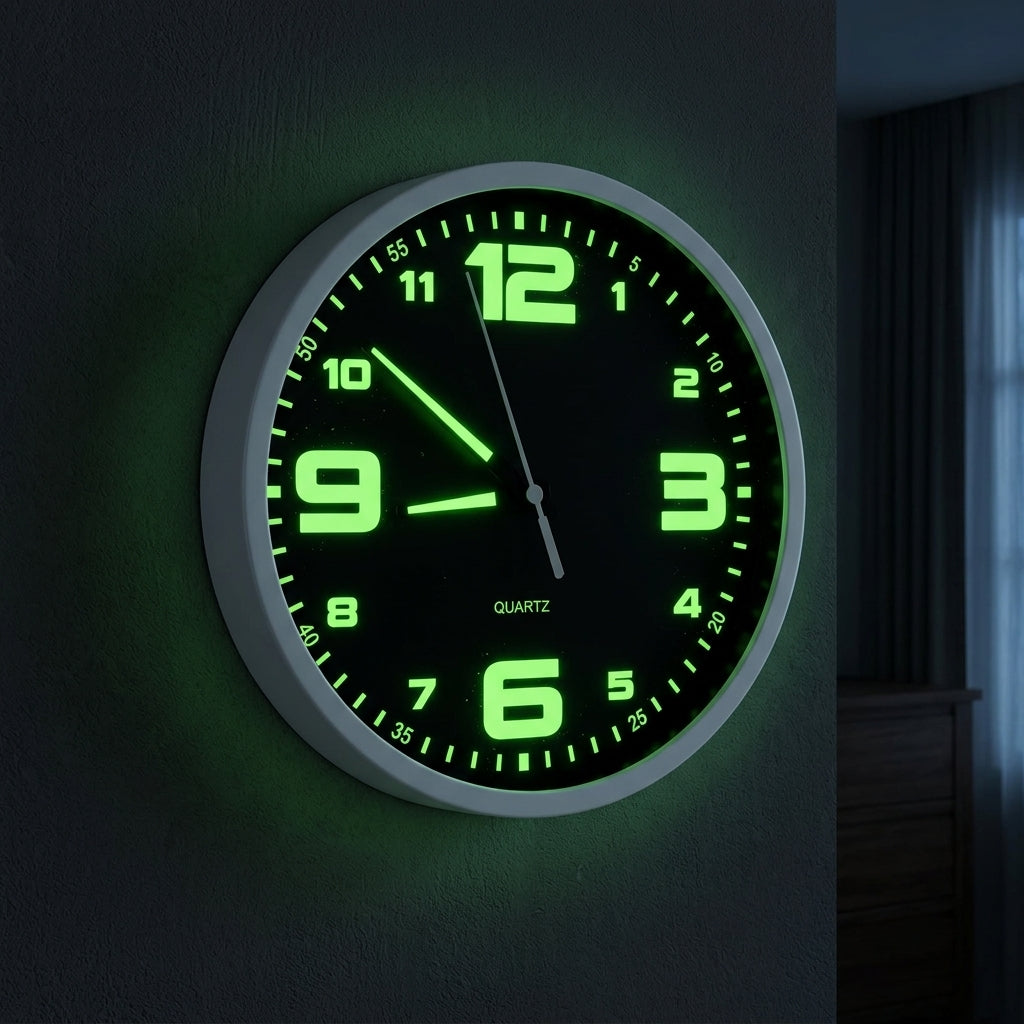 Luminous Silent Wall Clock – 20cm