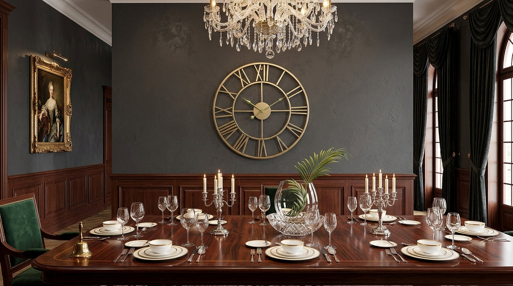 Large Nordic art Wall Clock - Gold Edition