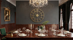 Large Nordic art Wall Clock - Gold Edition